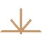 Ekena Millwork Kennewick Timber Gable Bracket, Western Red Cedar, 72"W x 42"H x 3 1/2"D x 3 1/2"F, 14/12 Pitch GBW072X42X0404KEN00SWR - alternate 1